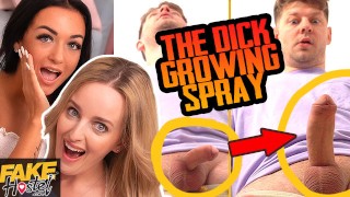 Fake Hostel – Micro Penis guy grows 8 inches with Dick Growing Spray and gets into a threesome